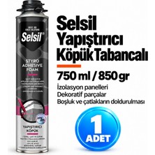 Selsil Arge Toptan Yapıştırıcı Mantolama Köpüğü Tabancalı 750ML/850GR 1 Adet