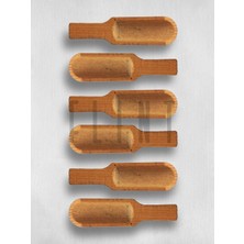 Str Store Doğal Ahşap Gürgen Baharat Kaşığı 6'lı Set | Mini Ölçü Kaşığı | Kahve, Tuz, Şeker, Bal ve Reçel Için | 9 cm