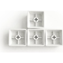 Str Store W A S D 4'lü Yedek Tuş Kapakları Universal Mekanik Klavye Tuş Kapağı Işık Geçirmez 18MM Siyah (Beyaz)