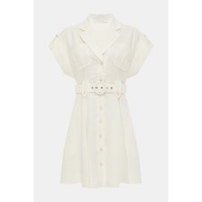 Zimmermann Zımmermann Krem Mini Elbise