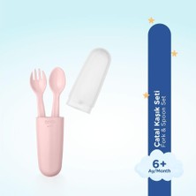 Str Store Saklama Kutulu Çatal Kaşık Seti - Pembe