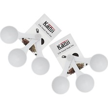 Str Store 6'lı Beyaz Ölçü Kaşığı Seti (2 x 3’lü Takım) – 30 ml Plastik Gıda Ölçüm Kaşığı – Kahve, Mama, Baharat ve Toz Karışımlar Için Gıda Temasına Uygun Pratik Plastik Kaşık