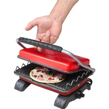 Str Store Plus Organik Demir Döküm Izgara & Tost Makinası Kırmızı Izgara Aparatlı&fırçalı
