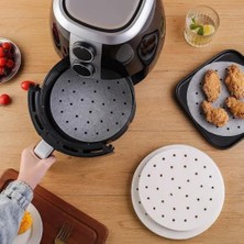 Str Store Airfryer Pişirme Kağıdı, Fritöz Yağlı Kağıdı, Yanmaz Kağıt 100 Adet Oval 1.sınıf