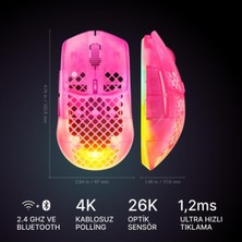 Str Store Aerox 3 Wireless Gen 2 - Magenta Haze 4K Kablosuz Gaming Mouse