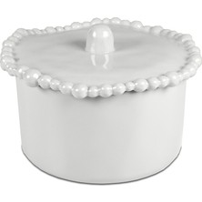 Baci Milano Joke Table Kitchen Melamin Bisküvi Kavanozu 14 cm x 21 cm Beyaz