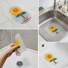 Str Store Ayçiçeği Tasarımlı Gider Koku Önleyici – Silikon Lavabo Gider Matı