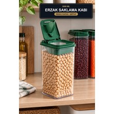 Viracasa Freshmax Erzak Saklama Kabı 2800 ml Renkli Aç Kapa Kapaklı Şeffaf Bakliyat Kabı
