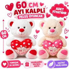 Str Store PL50241 60 cm Ayı Kalpli Peluş Oyuncak (Adet Fiyatıdır)