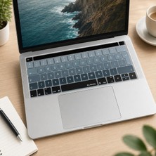 Str Store Türkçe Q Klavye Koruyucu MacBook Pro 13 15 Touch Bar Uyumlu A1706 A1989 A2159 A1707 A1990 | Uk Iso Ters L Enter | Silikon Keyboard Cover Siyah Gri