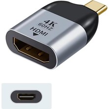 Str Store CR21 Mac-Book Thunderbolt 3 Uyumlu Mini Adaptör Çevirici Type-C 3.1'den 4K 60Hz HDMI