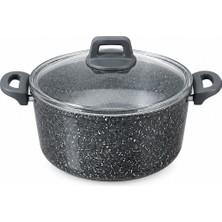 Hazar 30 cm Safir Granit Ezme Basık Tencere