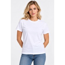 Machi Kadın Regular Tshirt Tişört T-Shirt Tam Beden Beyaz Füme Gri Haki Kırmızı Siyah Taş