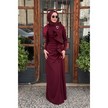 Jamila Sarah Jamıla Sarah Hazel Elbise FW26-3206 Bordo