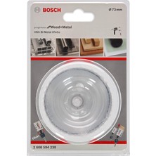 Professional Bi-Metal Delik Testeresi (%8 Kobalt Alaşımı, Progresif Dişli Çit, Ahşap ve Metal Için, Çap 73 Mm) 2608594230
