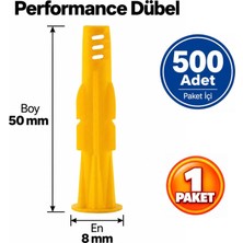 Ege Arge Made Performance Roket Dübel 8 mm 500 Lü 1 Paket
