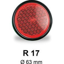 Jakon Jokon R 17 Kırmızı Karavan Reflektörü M5 Vidalı Römork Reflektör (JK30.0002.000)