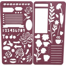 Besing 2'li Planner ve Journal Şablon Seti | Bullet Journal, Ajanda ve Scrapbook Stencil