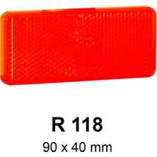 Jakon Jokon R 118 Kırmızı Karavan Reflektörü 90X40 mm Yapışkanlı (JK31.0005.501)