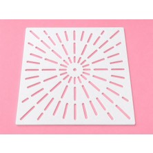 Besing Sashiko Güneş Işını Şablonu | Kumaş Çizim Kalıbı | Nakış & Quilting Yardımcısı