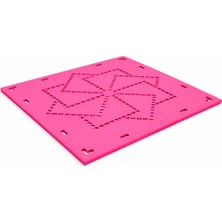 Besing Sashiko Nakış Şablonu | Geometrik Yıldız Desenli Japon Dikiş Kalıbı