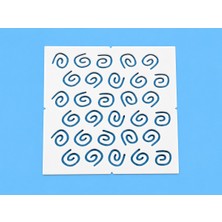 Besing Sashiko Spiral Nakış Şablonu | Kumaş Çizim Kalıbı | Dikiş & Patchwork Yardımcısı