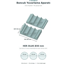 Besing 30 mm 3 Oluklu Boncuk Yuvarlama Aparatı 2 Parça – Clay Bead Roller