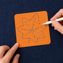 Besing Yaprak Desen Sashiko Nakış Şablonu 12,5 cm