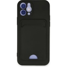 Belirtilmemiş Apple iPhone 12 Kılıf Kelvin Kartvizitli Silikon - Siyah