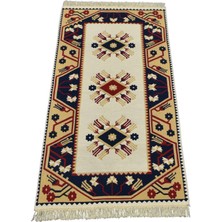 Zehra Abla Halı Yeni Lüks Otantik Çift Yüzlü Tasarım Makine Kilim 7574