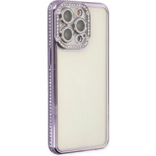 Belirtilmemiş Apple iPhone 14 Pro Kılıf Joke Taşlı Silikon - Mor