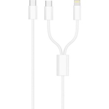 Zipax Oppo A33 A54 A55 A72 A73 A74 A76 Uyumlu Şarj Kablosu 20W 2in1 Type-C / Lightning SB-CL39