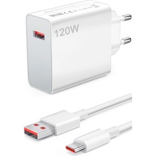 Zipax Oppo A33 A54 A55 A72 A73 A74 A76 Uyumlu Şarj Aleti ( Adaptör + Kablo ) 120W Hızlı Type-C Set SB-SG38