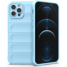 Belirtilmemiş Apple iPhone 12 Pro Kılıf Optimum Silikon - Sky Blue