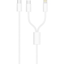 Zipax Oppo A5 A11S A16 A16S A17 A18 Uyumlu Şarj Kablosu 20W 2in1 Type-C / Lightning SB-CL38