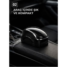 Bgarage Araç Içi Kapaklı Küllük – Koku Hapsedici Çıkarılabilir Hazneli Siyah Oto Küllük