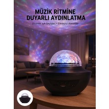 Aslanoğlu Store Çok Renkli Projektör Lamba Disko Topu Gece Lambası Kablosuz