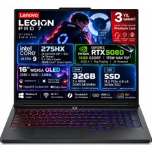 Lenovo Legion Pro 7 Intel Core Ultra 9 275HX 32GB 1tb SSD RTX5080 Windows 11 Pro 16" Wqxga Taşınabilir Bilgisayar 83F5004STR H1