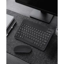 Aslanoğlu Store Bluetooth Klavye Mouse Seti Taşınabilir Wireless Bilgisayar Aksesuarı