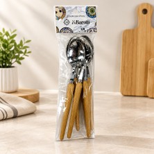 Aslanoğlu Store Ahşap Saplı Metal Küçük Kaşık