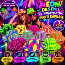 Aslanoğlu Store Neon Desenli Uv Işıkta Parlayan Parti Şapkası – Karışık 1 Adet