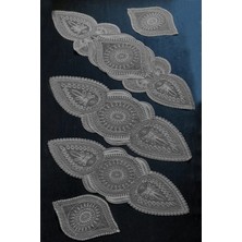 SBN - Store 5 Parça Salon Takımı Fransız Dantelli Salon Takımı Gri