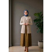 SBN - Store Yumoş Ponpon Bağlamalı Yelek - Kahve