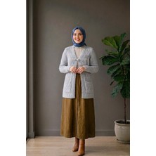 SBN - Store Yumoş Ponpon Bağlamalı Yelek - Gri