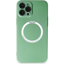 Belirtilmemiş Apple iPhone 12 Pro Kılıf Jack Magneticsafe Lens Silikon - Yeşil