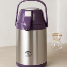 Marsilyan 2.5l 304 Çelik Pompalı Termos Musluklu