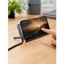 Belirtilmemiş 240W Type-C Telefon Standlı Örgülü Şarj ve Data Kablosu
