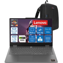 Lenovo Loq Essential 15ARP11 Amd Ryzen 5 150 64GB Ddr5 4tb SSD 8gb RTX5050 15.6" Fhd IPS 144Hz Freedos Oyun Bilgisayarı 883VA003BTRF24 + Zettaçanta
