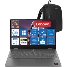 Lenovo Loq Essential 15ARP11 Amd Ryzen 5 150 64GB Ddr5 2tb SSD 8gb RTX5050 15.6" Fhd IPS 144Hz Windows 11 Home Oyun Bilgisayarı 883VA003BTRWH23 + Zettaçanta