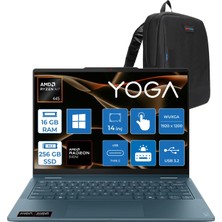 Lenovo Yoga 7 2-In-1 14AGP11 Amd Ryzen Aı 7 445 16GB LPDDR5X 256GB SSD Amd Radeon 840M 14" Wuxga OLED Dokunmatik Windows 11 Pro Taşınabilir Bilgisayar 883TD008PTRWP01 + Zettaçanta
